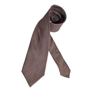 SANSEVERINO Purple/Green Geometric Silk LUXURY Tie ITALY